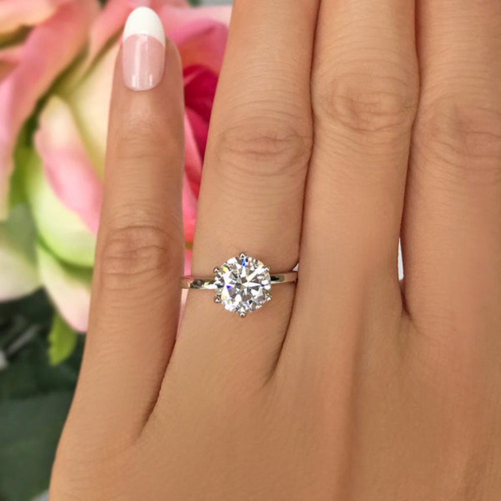 Certified 2ct. t.w. Diamond Solitaire Engagement Ring - Picture 7 of 16